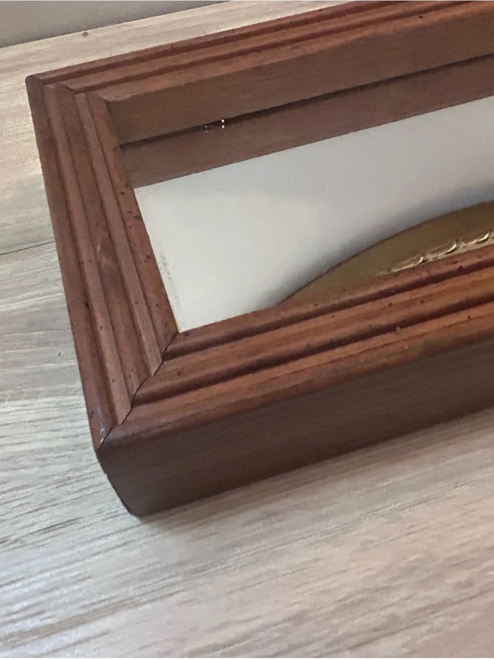 Vintage Brown Rectangular Wall Mirror